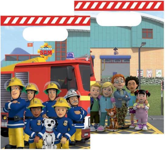 Amscan Mitgebsel Tüten Feuerwehrmann Sam (8x)