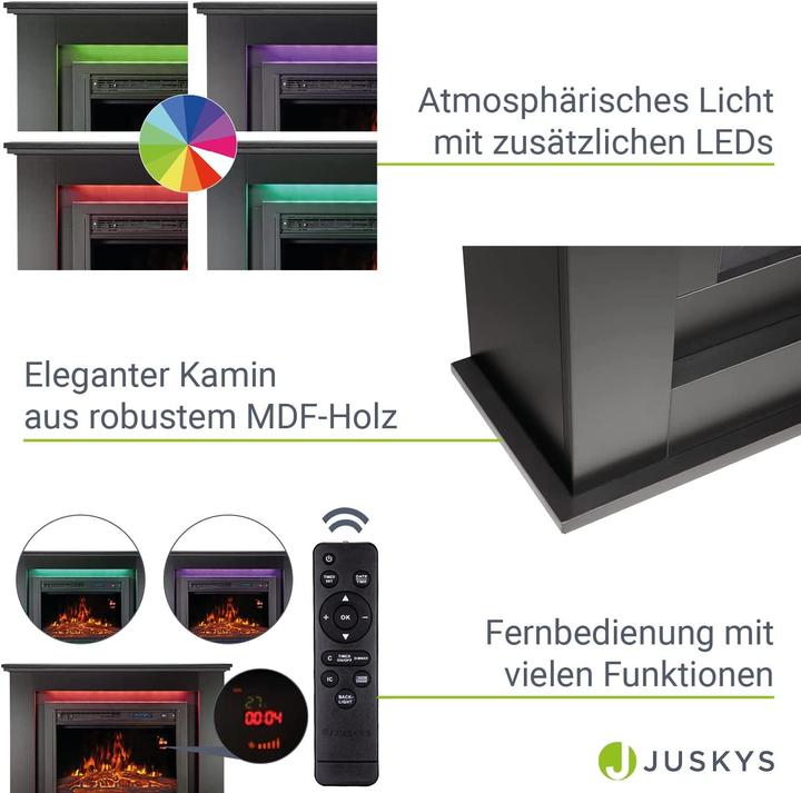 Produktbild Juskys Elektrokamin (100 x 28 x 80 cm)