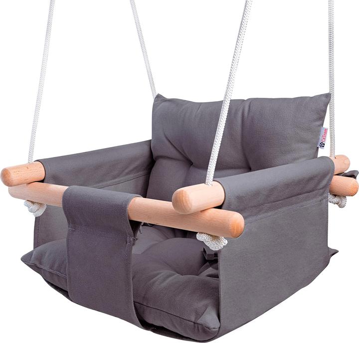 Produktbild Cateam Canvas Babyschaukel, Dunkelgrau