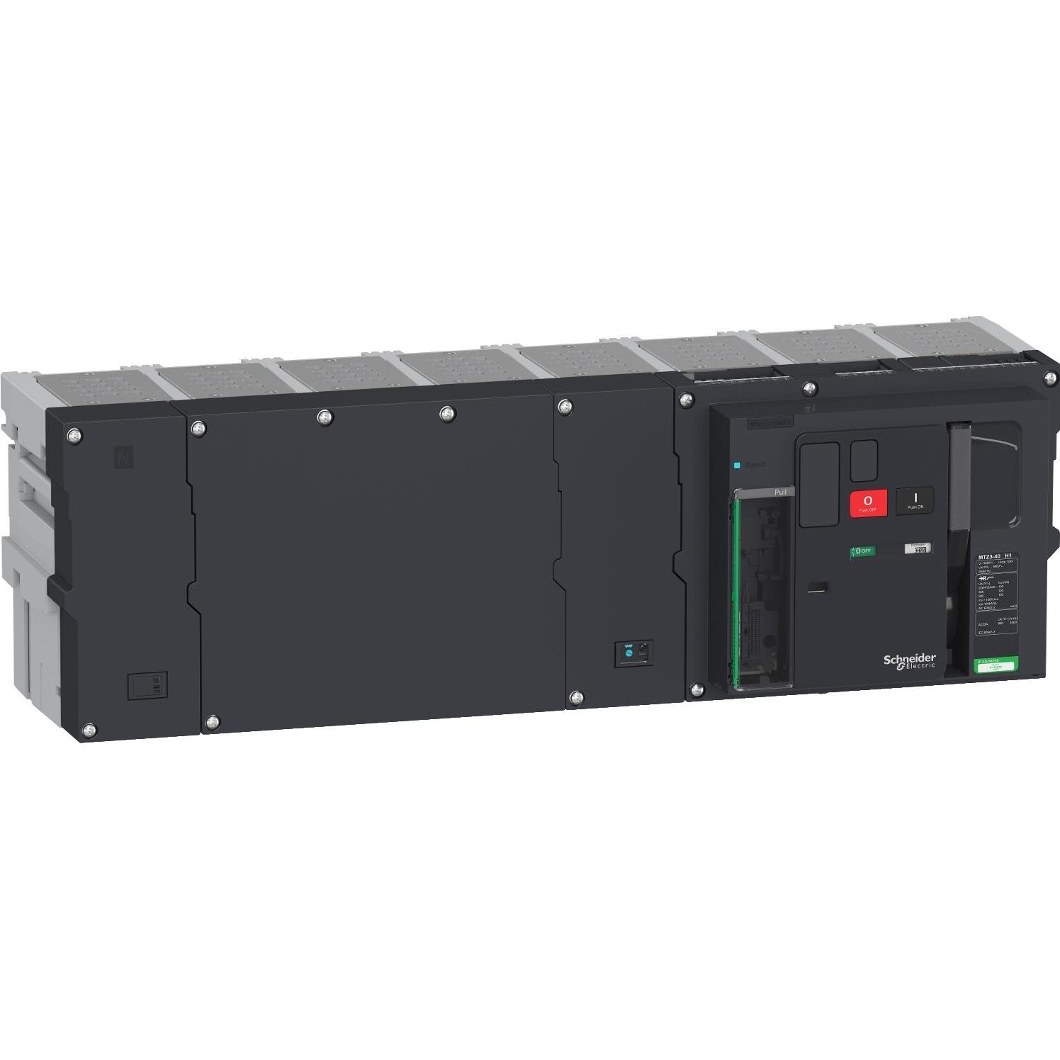 Schneider Electric, Schutzschalter, MTZ3 6300A H2 Icu=150kA/440V 4P Grundschalter Einschub NEUTRAL rechts LV848352