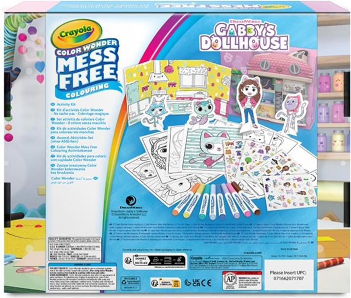 Actual product image Crayola Colour Wonder, Gabby's Dollhouse without stains gift set, rich contents with brands