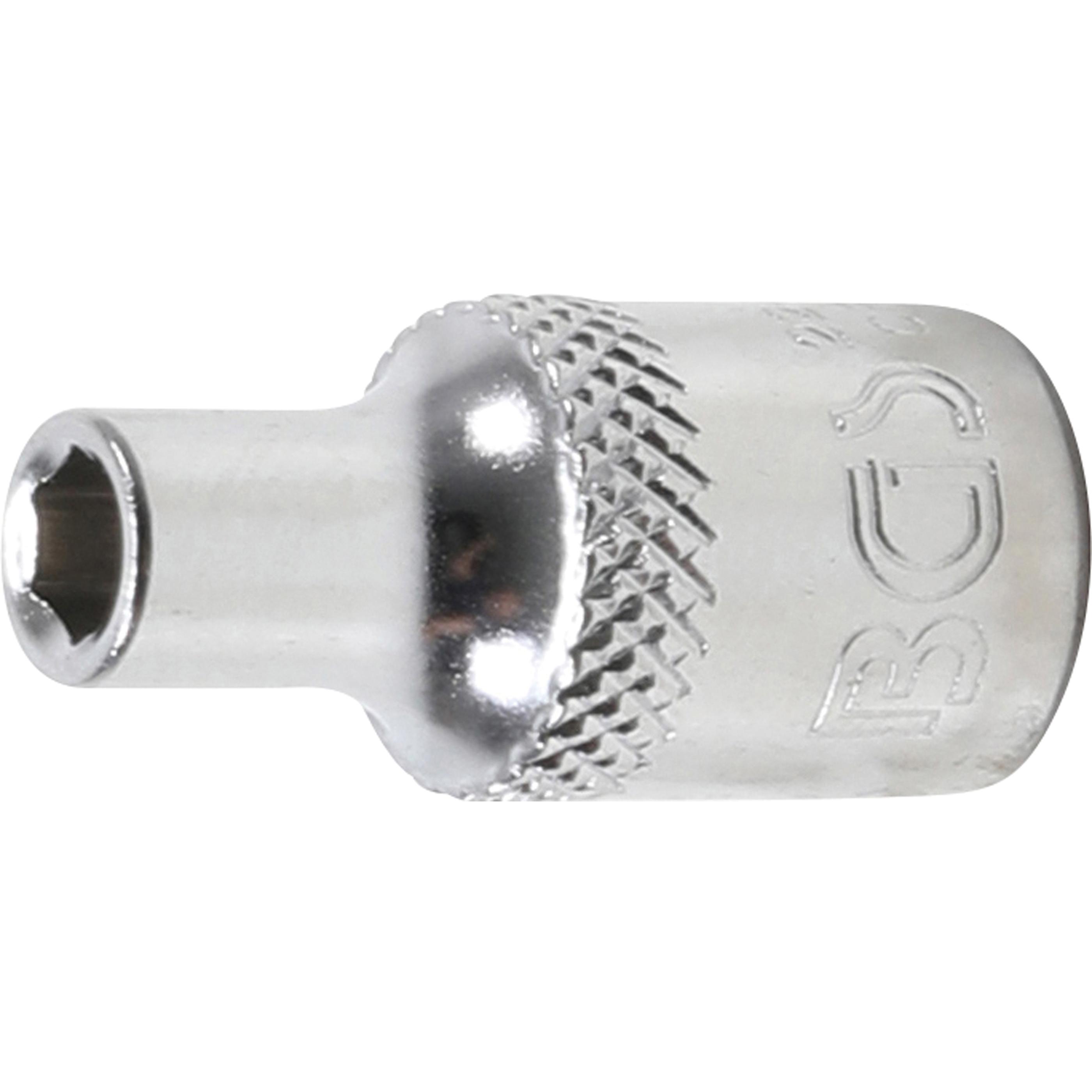 BGS, Steckschlüssel + Stecknuss, Steckschlüssel-Einsatz Sechskant Antrieb Innenvierkant 6,3 mm (1/4") SW 4 mm (4 mm)