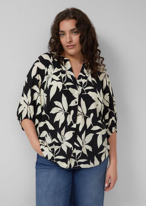 Produktbild s.Oliver Strukturierte Bluse mit weitem Ärmel (48)