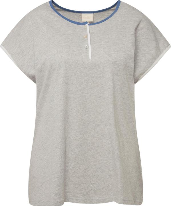 Image du produit Ulla Popken T-shirt de pyjama à col rond et manches courtes, passepoil, coton bio (54)