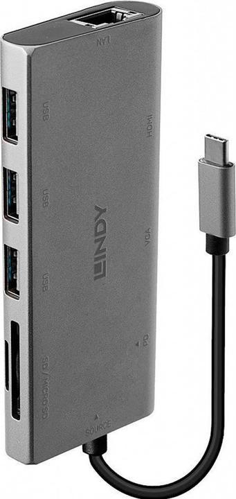 Produktbild Lindy USB 3.1 Typ C Multi-Port Konverter (USB-C, 5 Ports)