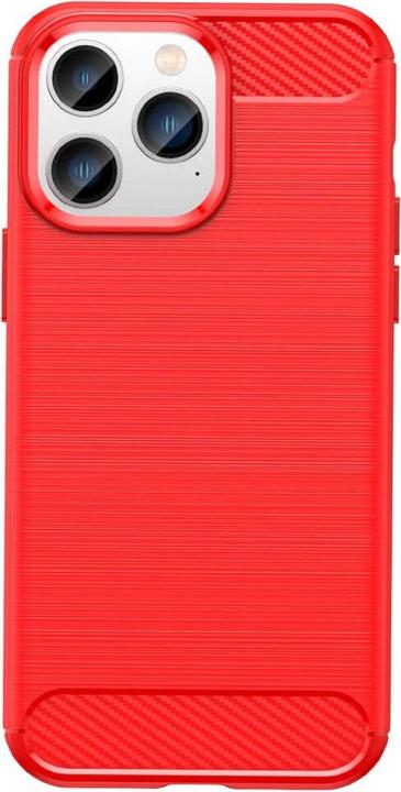 Produktbild Cover-Discount iPhone 14 Pro - Metall Carbon Look Hülle rot (Apple iPhone 14 Pro)