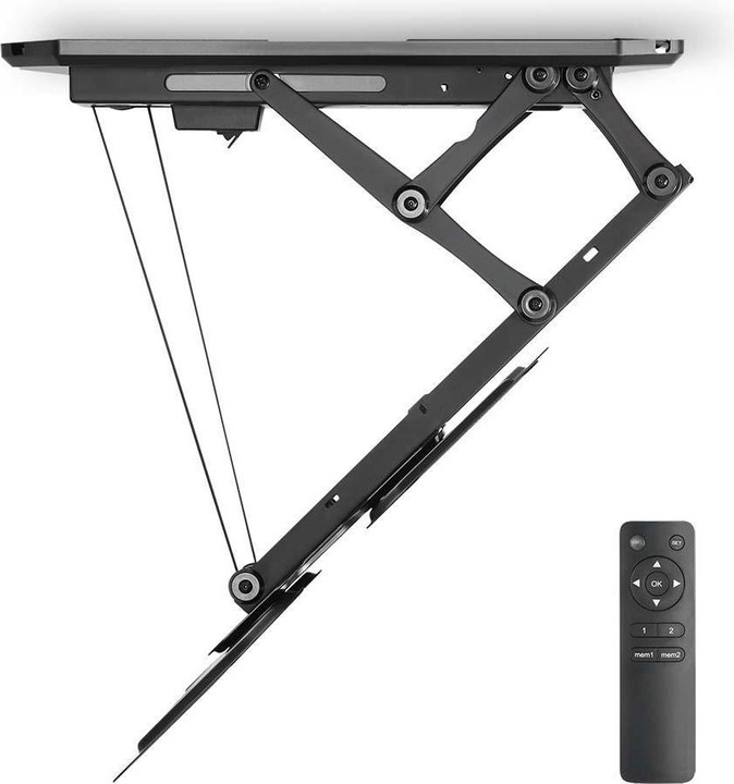 Immagine prodotto Nedis Supporto a soffitto motorizzato per televisori - 23 - 55 pollici - Max. 30 kg - 2 preimpostazioni (Soffitto, 55", 30 kg)