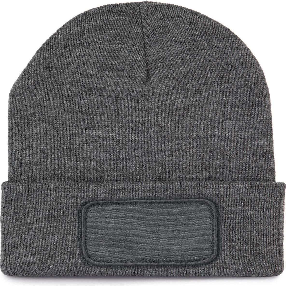 K-up, Mütze, Recycelte Mütze mit Patch, Grau