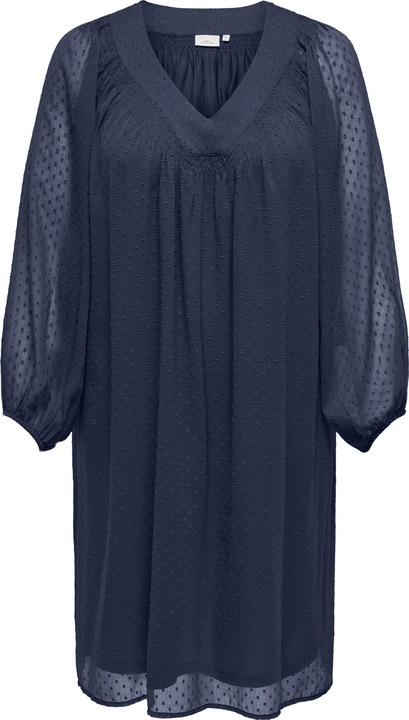 Produktbild Only Normal geschnitten V-Ausschnitt Elastische Bündchen Midikleid Kleid (52)