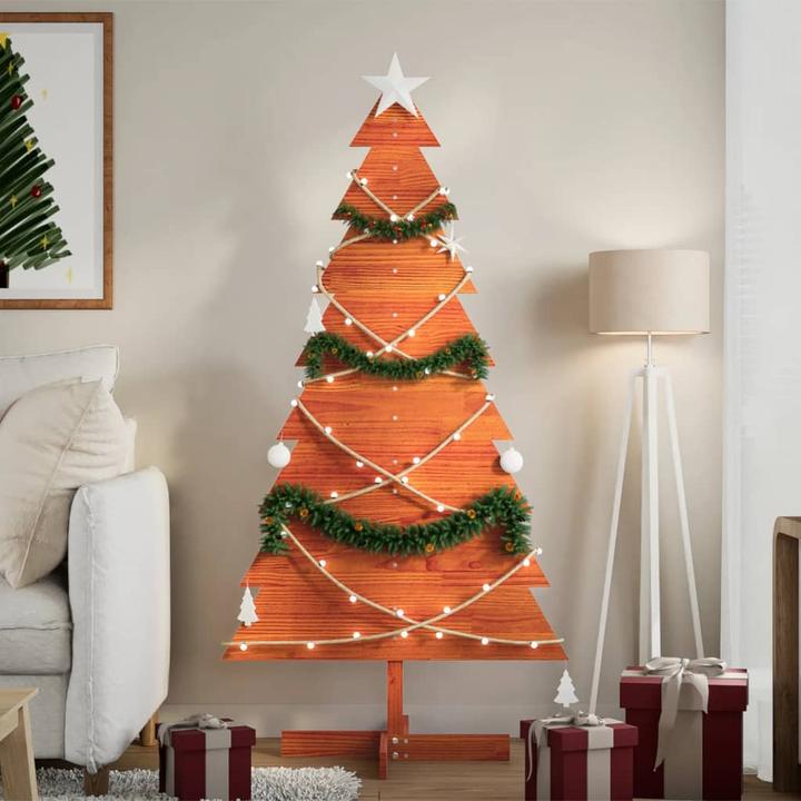 Produktbild VidaXL Weihnachtsbaum Holz Tannenbaum Deko Holzbaum 150cm Massivholz Kiefer