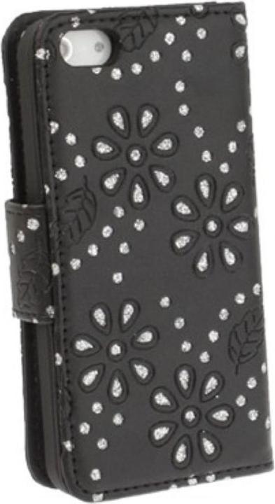 Actual product image König Design Protective cover (flip landscape) for mobile Apple iPhone 5 & 5s Black (Apple iPhone 5)