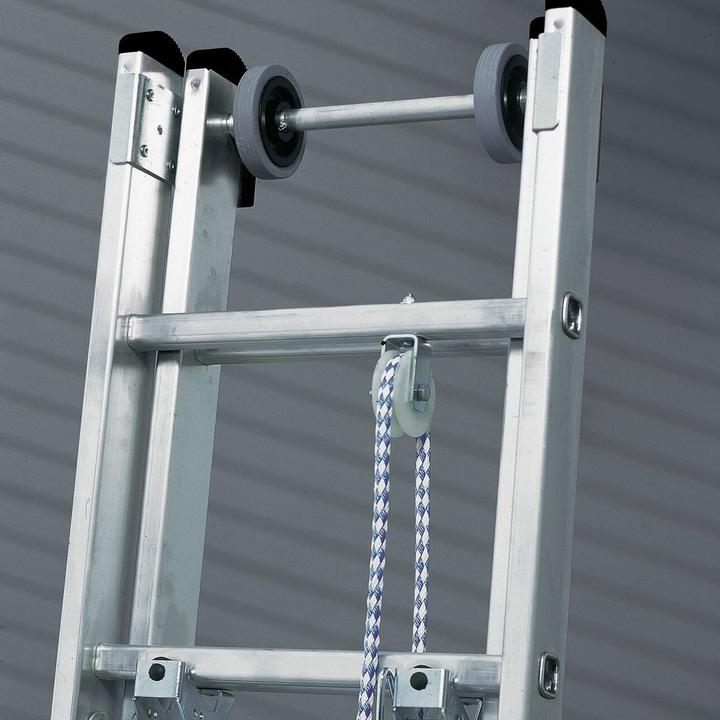 Produktbild Munk Sprossen-Seilzugleiter 3-teilig mit Standard-Traverse 3x18 Sprossen (Gerüst)