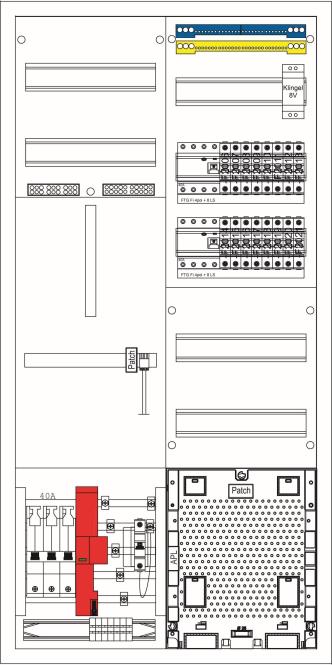 Produktbild F-Tronic Zählerschrank ZE106APZ komplett bestückt mit ÜSS 7120762