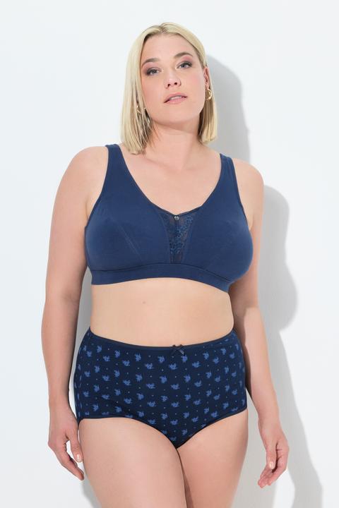 Produktbild Ulla Popken Bralette, Spitzeneinsatz, ohne Bügel, Cup C - E (105 D)