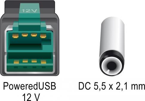 Produktbild Delock 85498 PoweredUSB Kabel Stecker 12 V (2 m)
