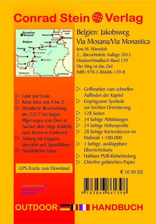 Produktbild Belgien: Via Mosana / Via Monastica (Deutsch, Jens M. Warnsloh, 2015)