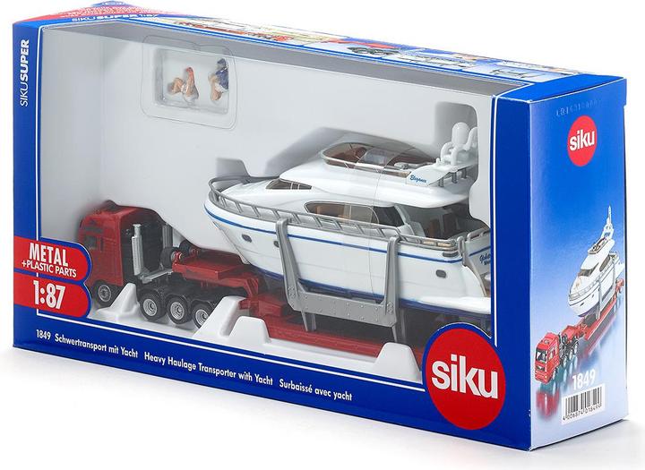 Actual product image Siku Heavy transport with yacht