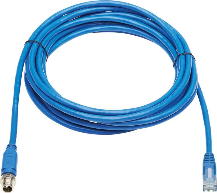 Produktbild Eaton M12 X-Code Cat6 1G UTP CMR-LP Ethernet Cable M12m/RJ45m IP68 PoE Blue 10m 32.8 ft. (UTP, CAT6, 10 m)