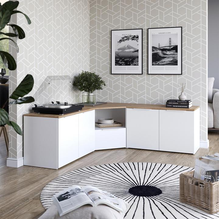 Produktbild Vicco Wohnwand Wido, Weiss/Sonoma, 3 Teile