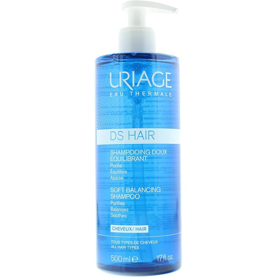 Uriage, Shampoo, DS Hair Soft Balancing Shampoo (500 ml, Flüssiges Shampoo)
