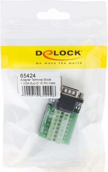 Produktbild Delock Terminalblock VGA 15Pin Stecker (Component, 5.40 cm)