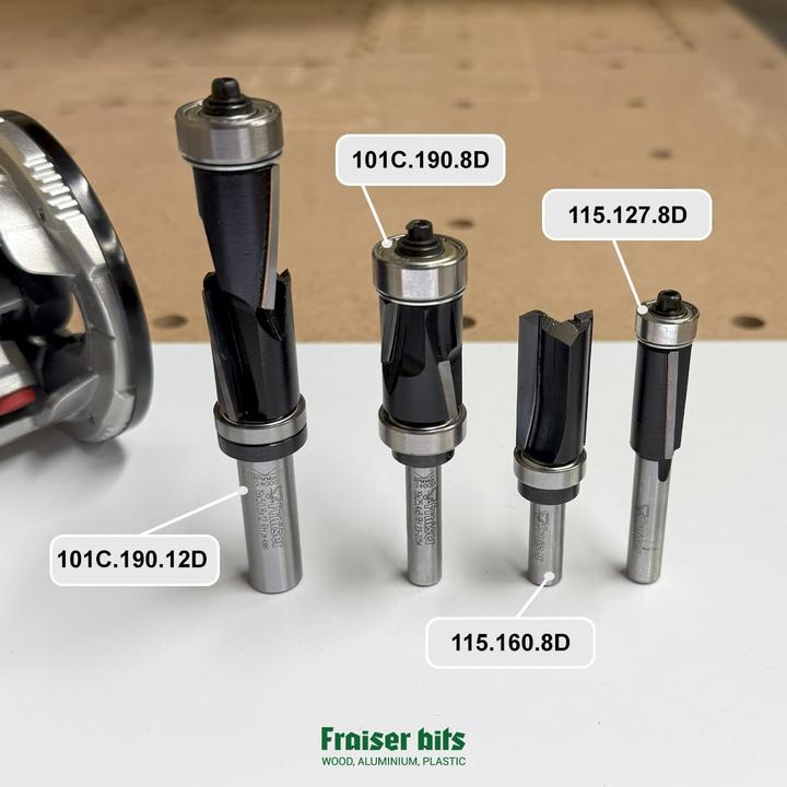 Actual product image Fraiser Bündigfräser mit Kugellager für Oberfräse