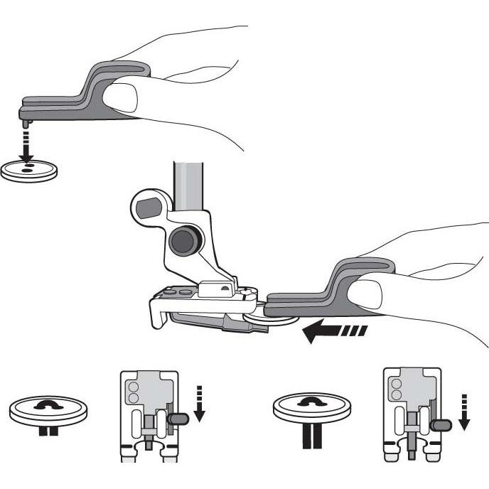 Husqvarna Knopfannähfuss mit Platzierhilfe, Nähzubehör