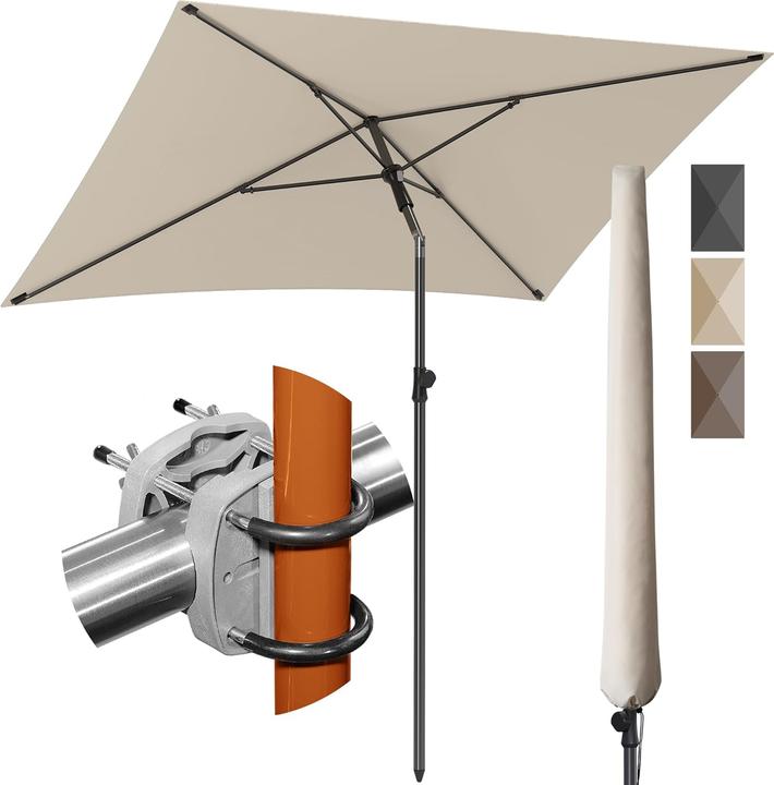 4smile Sonnenschirm Balkonset SunnyShade Plus (1.25 m)