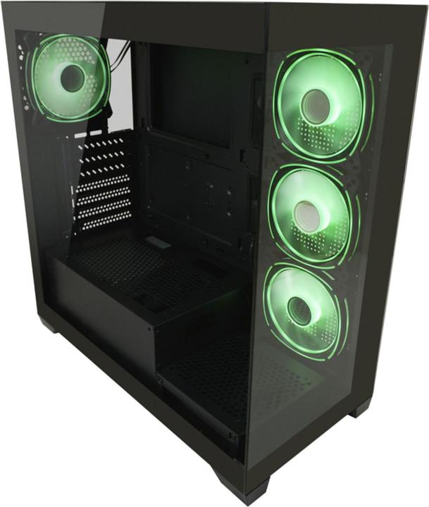 Produktbild LC-Power Geh?use MidiTower 715B black USB3.2/Audio,o.Netzteil,SEAMLESS X (Mini-ITX, ATX, mATX)