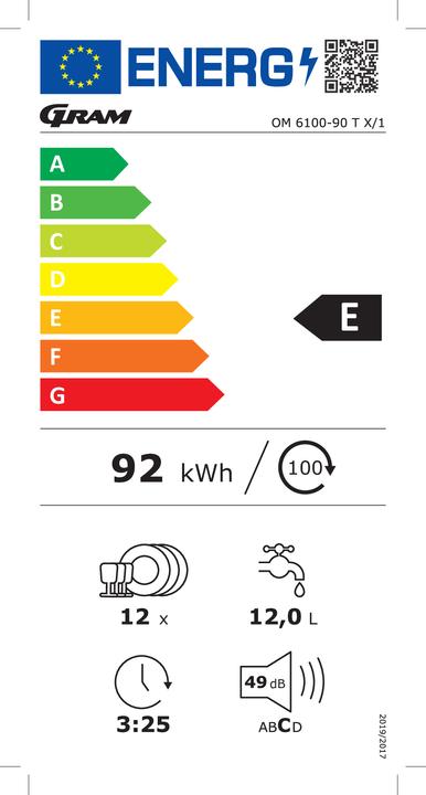 Energy Label GRAM OM 6100-90 T X/1