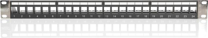 Immagine prodotto Digitus Patch Panel modulare schermato 24 porte Blank 1U Rack Mount colore Nero trasparente campi logo