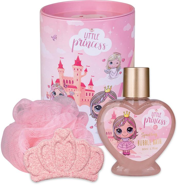 Immagine prodotto Accentra Set da bagno LITTLE PRINCESS in scatola di latta, include 80ml di bagnoschiuma, 50g di macchia da (Set per la cura del corpo)