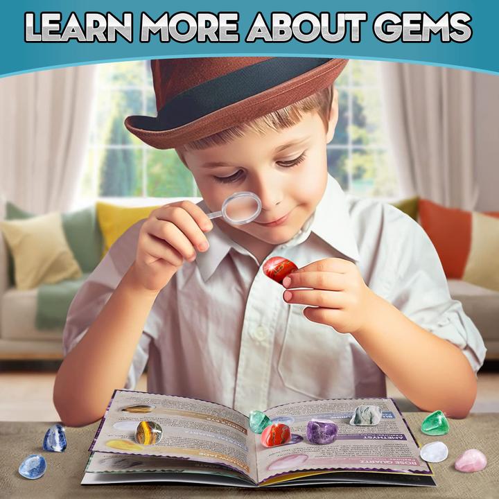 Produktbild Activity Board Ausgrabungsset für Kinder Experimentierset 12 echte Mineralien und Edelsteine selbst ausgraben, mit
