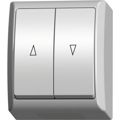 Ospel Blindverbinder Fala hermetisch weiss (ŁNH-7H, Taster + Schalter, Weiss