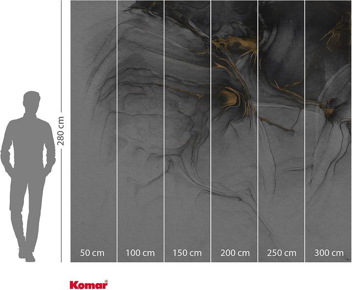 Productafbeelding Komar Vliesbehang Inkt INX6-022 Inkt Gold Flow 6-vaks 300 x 280 cm