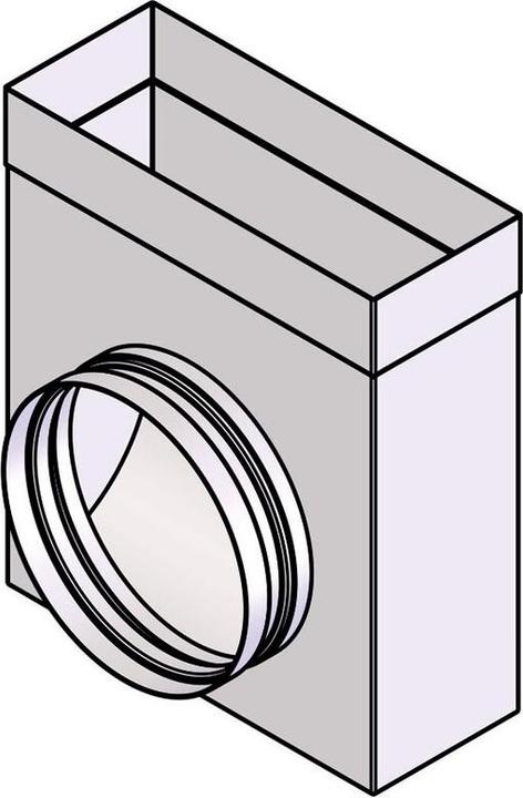 Actual product image Hastrag Symmetrical connection piece for insertion with baffle plate for flat duct