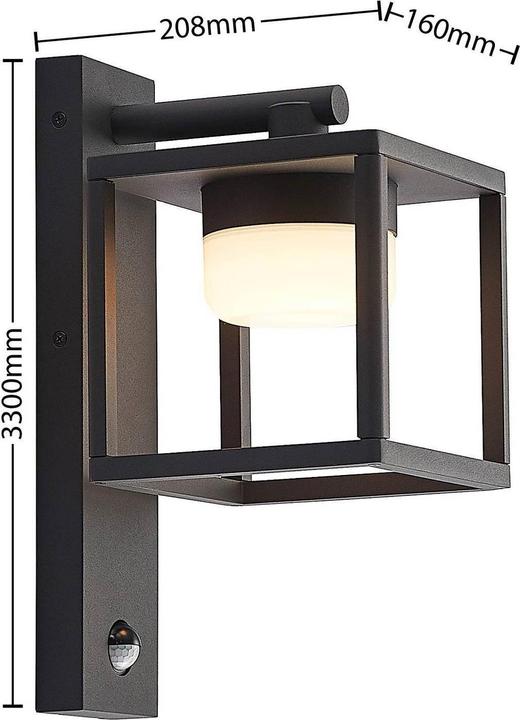 Image du produit Lucande Applique murale d'extérieur Timio, downlight, capteur (GX53, IP44)