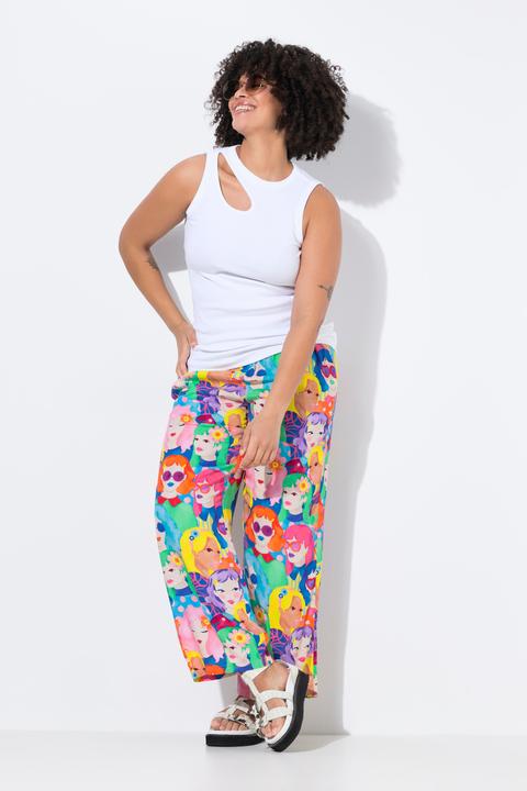 Actual product image Angel of Style Hose, weites Bein, Gesichterdruck (54)