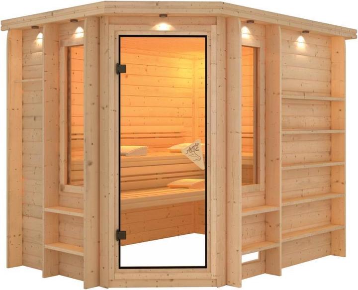 Actual product image Karibu Riona with roof wreath (Without oven)