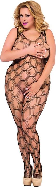 Softline Bodystocking-Ouvert in schwarz (3XL)
