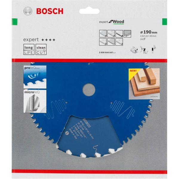 Produktbild Bosch Professional Zubehör Kreissägeblatt Expert for Wood, 190 x 30 x 2,6 mm, 24
