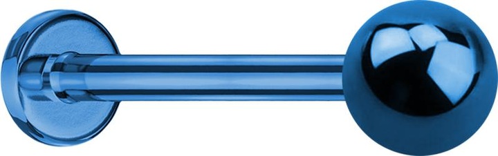 Immagine prodotto Star Piercing Micro Labret blu scuro con pallina (senza ottone, Acciaio chirurgico 316L)