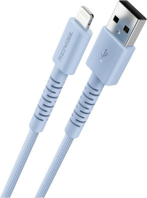 Actual product image Fresh'N Rebel Fresh 'n Rebel USB-A zu Lightning silicone geflochtenes Kabel "FlexWave" 2m, Vivid Blue (2 m, 12 W)