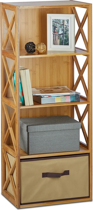 Actual product image Relaxdays Bamboo shelf basket