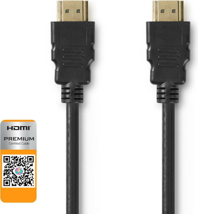Actual product image Nedis Premium High Speed HDMI ™ Cable with Ethernet | HDMI™ Plug | HDMI™ Plug | 4K@60Hz | 18 (2 m, HDMI, 2.0b)