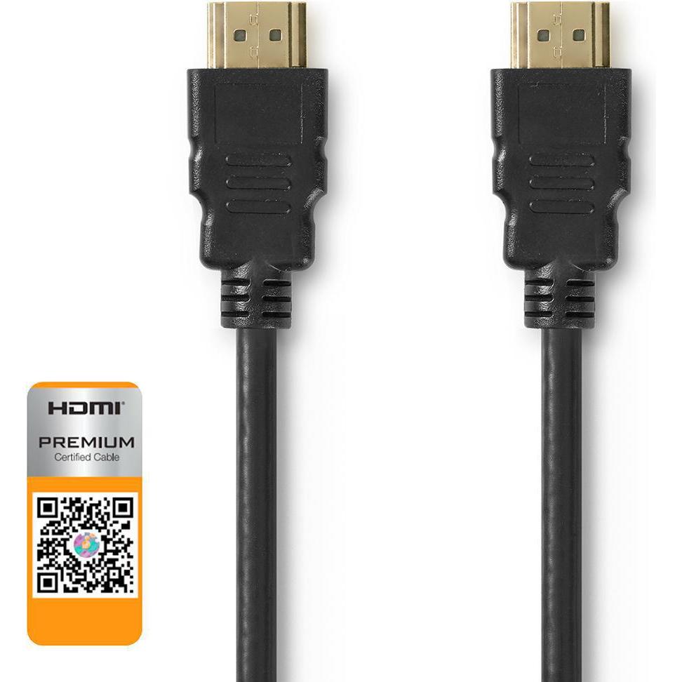 Nedis Premium High Speed ​​HDMI ™ Kabel mit Ethernet HDMI™ Stecker HDMI™ Stecker 4K@60Hz 18 (2 m, HDMI), Video Kabel