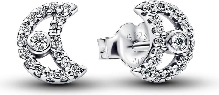Actual product image Pandora Sparkling Moon Stud Earrings (Silver 925)