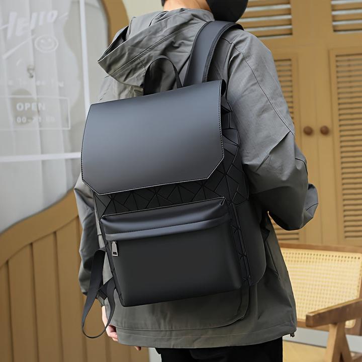 Actual product image Only-Bags.Store Men's oxford rhombus backpack, travel work commuter computer bag, large capacity backpack