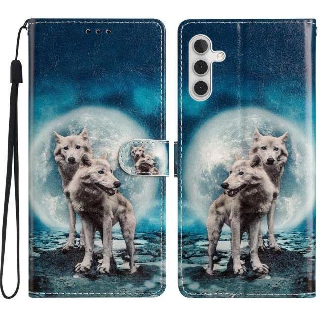 MU Style Leder Bookcover Image Series (Samsung Galaxy A34 5G), Smartphone Hülle, Mehrfarbig