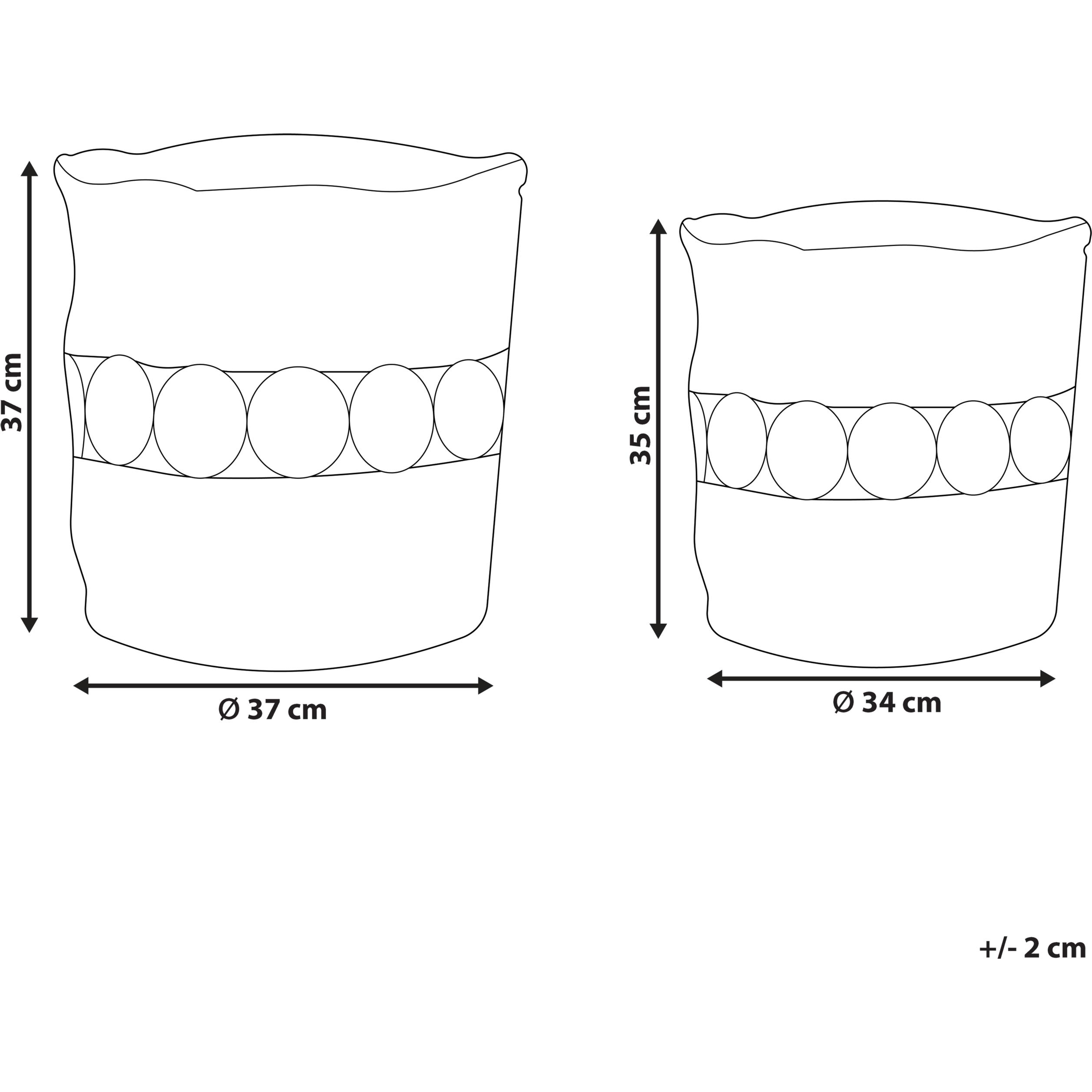 Thumbnail - Beliani, Aufbewahrungskorb, Alang (2 x, 37 x 37 x 37 cm)